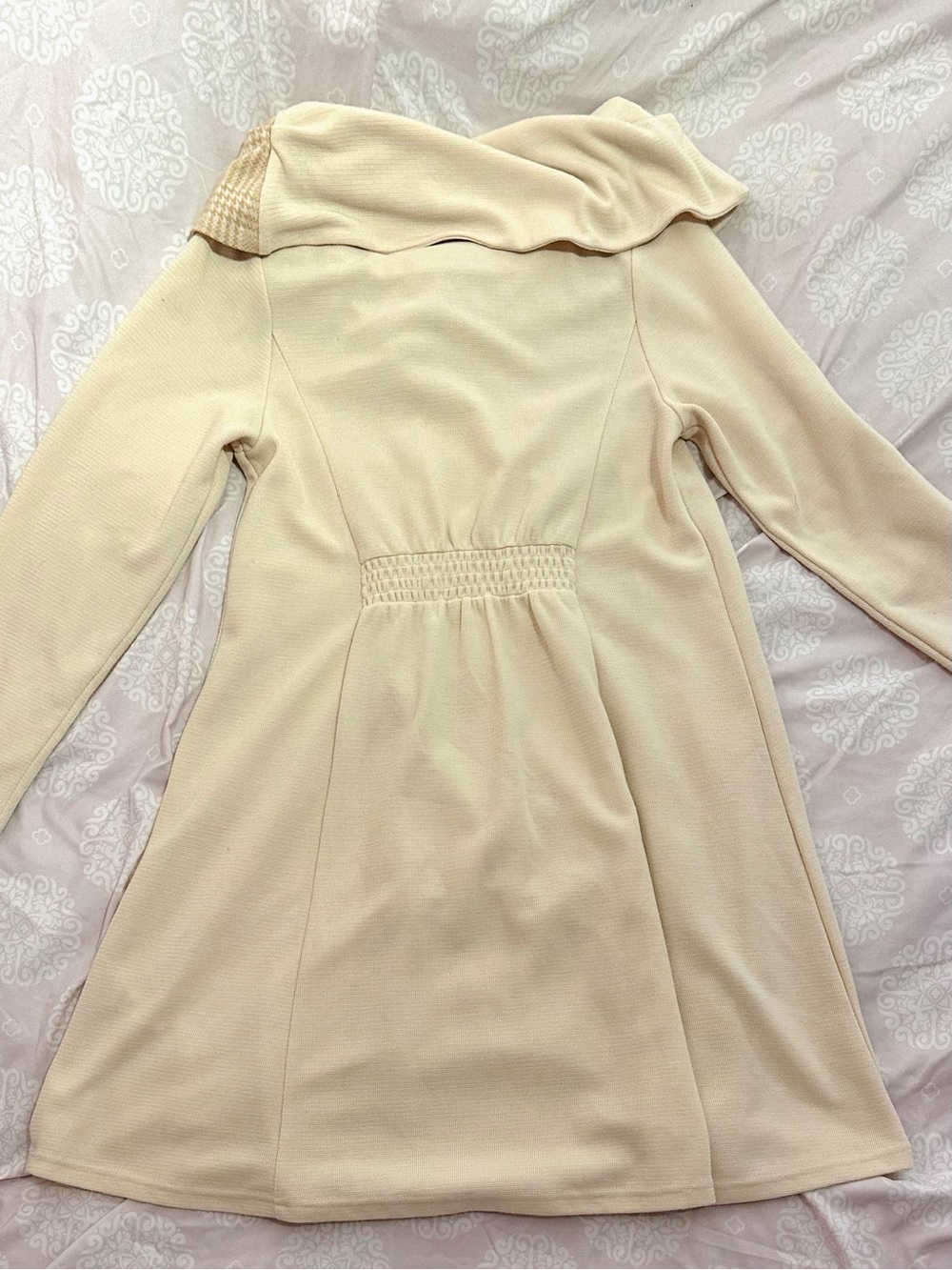 Axes Femme | Cream Bow Accent Dress - Picture 3 of 6